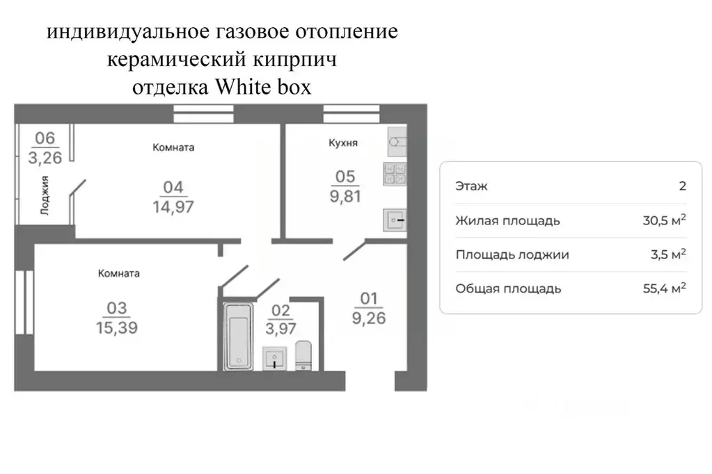 2-к кв. Ярославская область, Ярославский муниципальный округ, пос. ... - Фото 2
