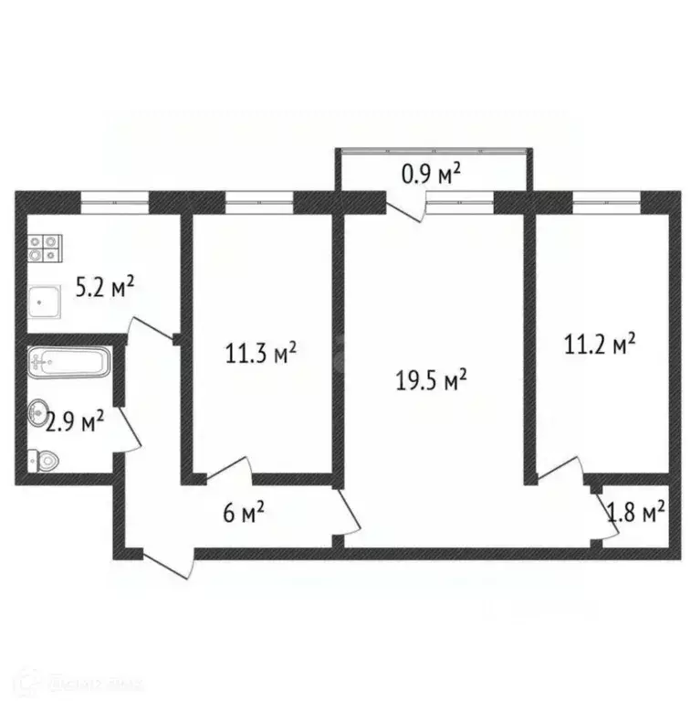 3-к кв. Нижегородская область, Нижний Новгород Юбилейный бул., 11 ... - Фото 2
