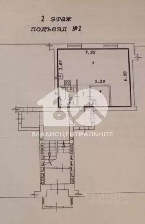 Студия Новосибирская область, Новосибирск ул. Кирова, 344 (41.7 м) - Фото 1