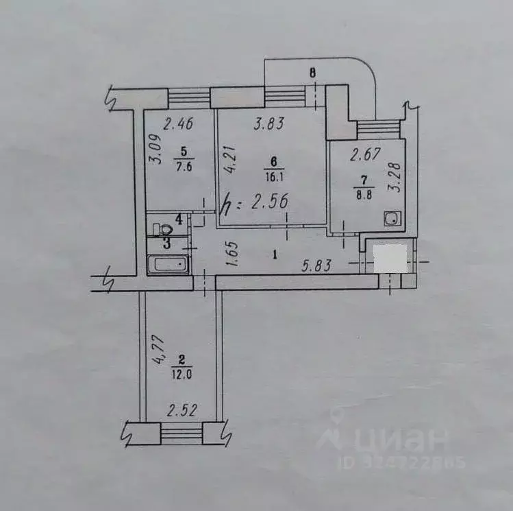 3-к кв. Омская область, Омск ул. 24-я Северная, 168/2 (59.0 м) - Фото 2