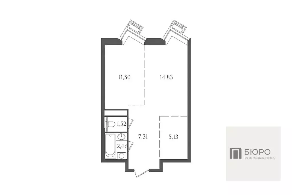 1-комнатная квартира: Волгоград, ЖК Дольче Вита (42.9 м) - Фото 1