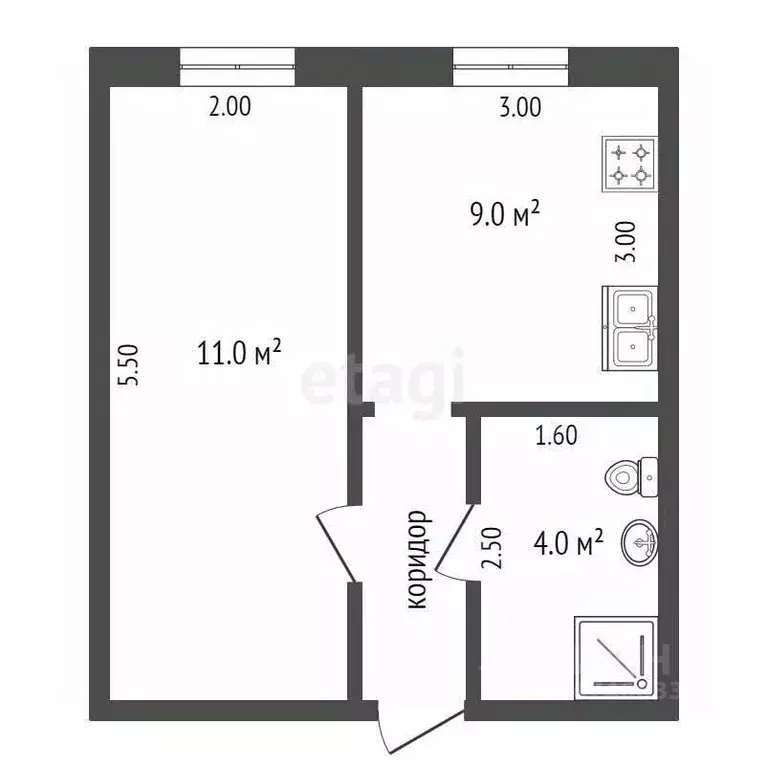 1-к кв. Крым, Евпатория ул. Пушкина, 35 (21.7 м) - Фото 2