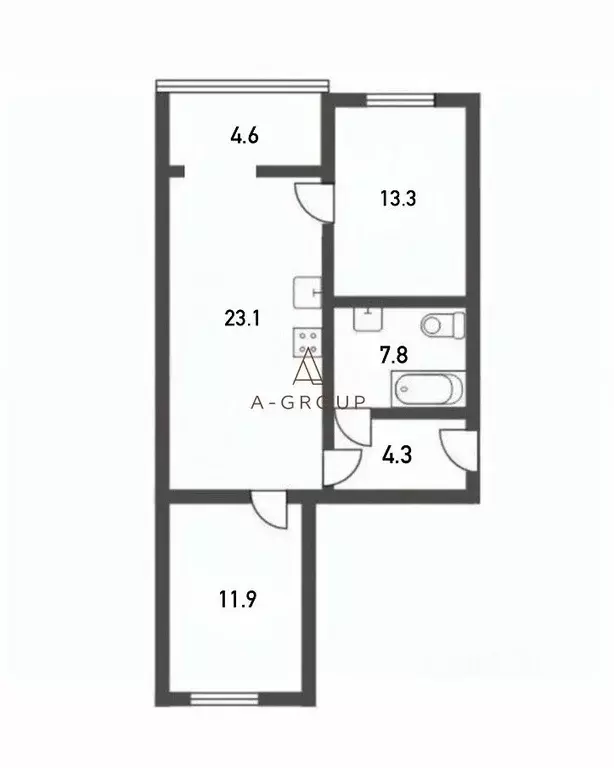 2-к кв. Санкт-Петербург просп. Королева, 71к1 (65.0 м) - Фото 1