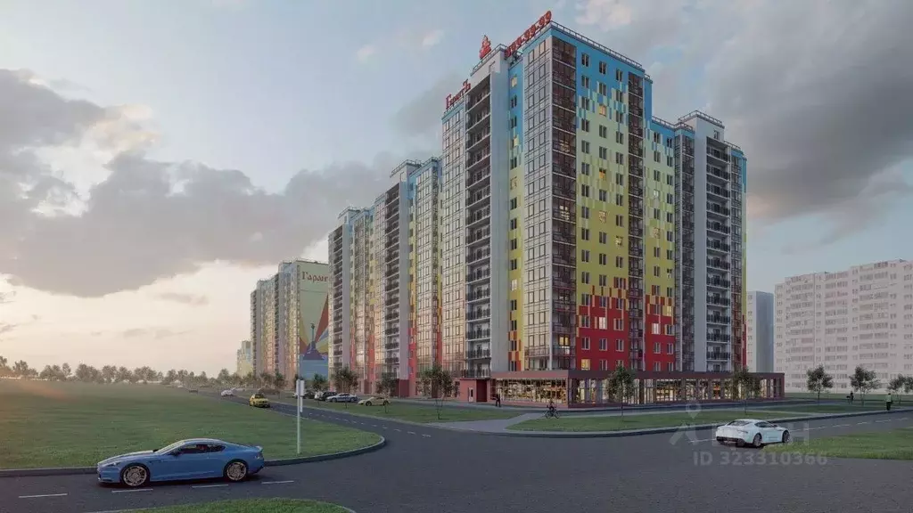 2-к кв. Ленинградская область, Всеволожск Южный мкр, ул. Крымская, 1 ... - Фото 1