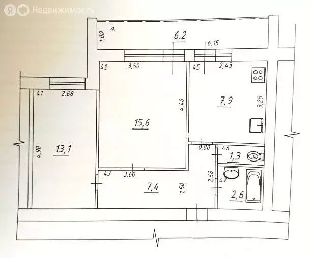 2-комнатная квартира: Самара, Никитинская улица, 77 (51 м) - Фото 1