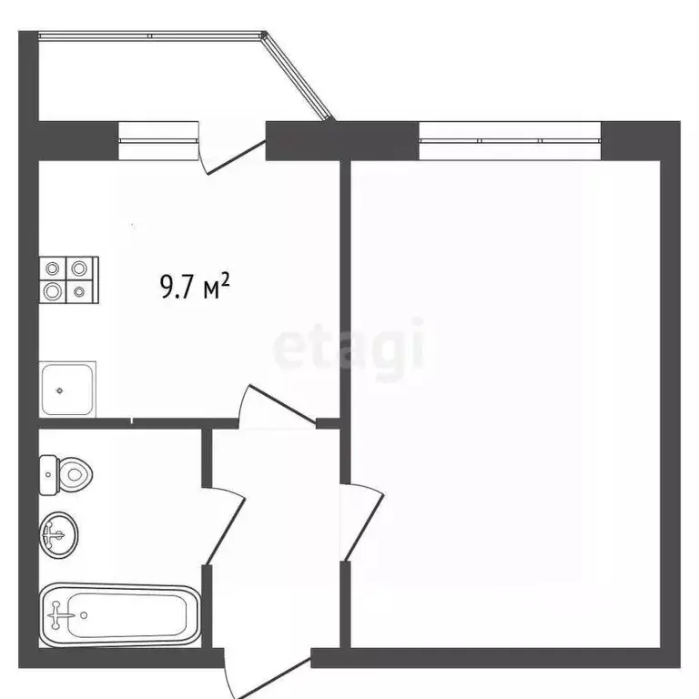 1-к кв. Орловская область, Орел ул. Кузнецова, 30к2 (36.7 м) - Фото 1