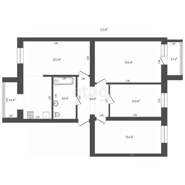 4-к кв. Крым, Феодосия ул. Чкалова, 113Б (91.2 м) - Фото 2