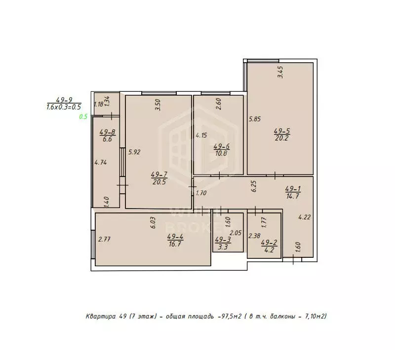 3-комнатная квартира: Ялта, улица Крупской, 52 (97.5 м) - Фото 0