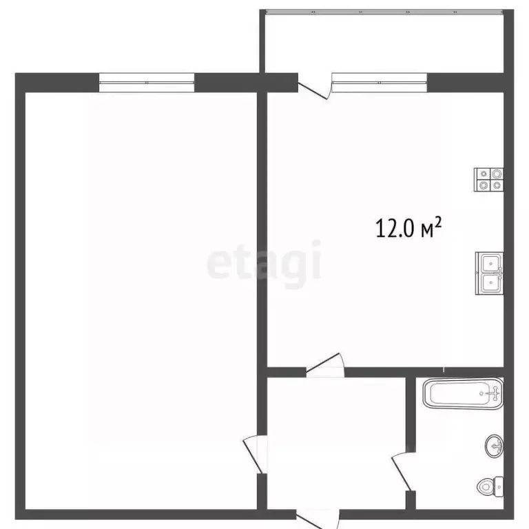 1-к кв. Ярославская область, Тутаев ул. Розы Люксембург, 70 (41.1 м) - Фото 1