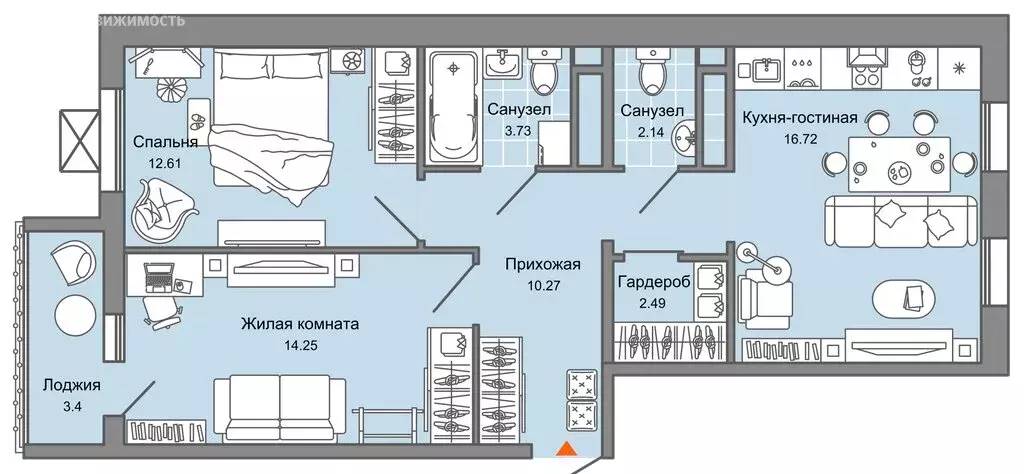 3-комнатная квартира: Ульяновск, микрорайон Новый Город, 10-й квартал, ... - Фото 0