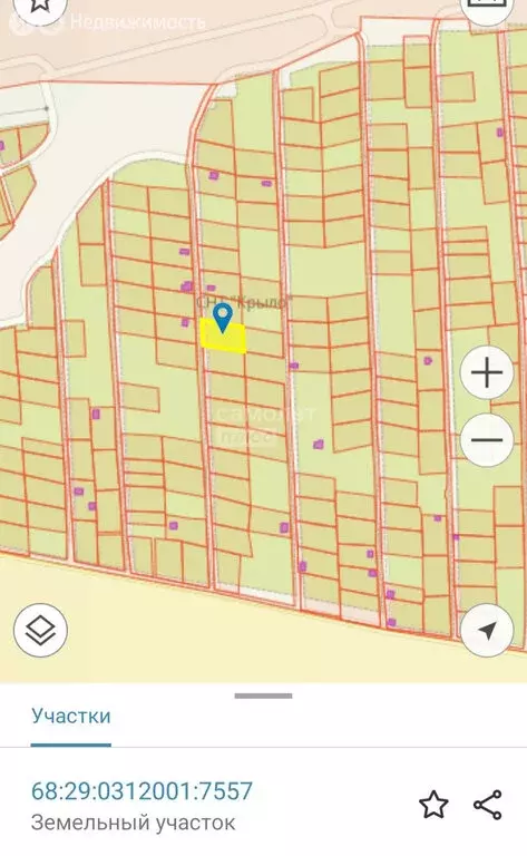 Участок в Тамбов, СНТ Крыло (9.96 м) - Фото 1