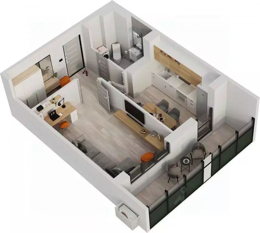 1-к кв. Татарстан, Нижнекамск Время жилой комплекс (39.5 м) - Фото 1