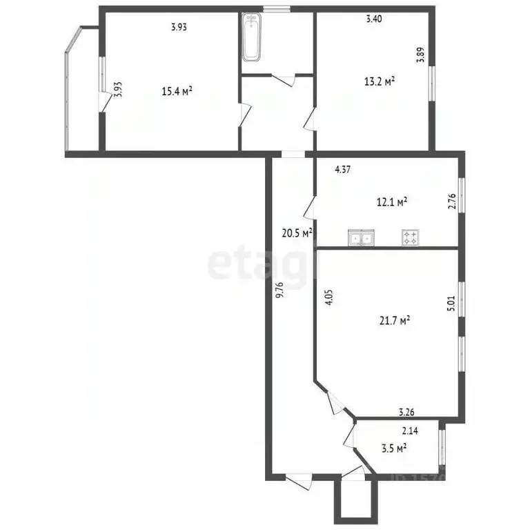 3-к кв. Ленинградская область, Выборг Каменный пер., 2А (91.6 м) - Фото 2