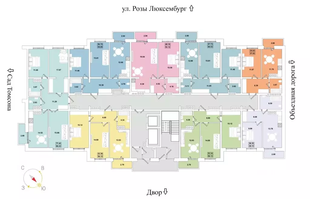 2-к кв. Иркутская область, Иркутск Ново-Ленино мкр, Огни Города жилой ... - Фото 2