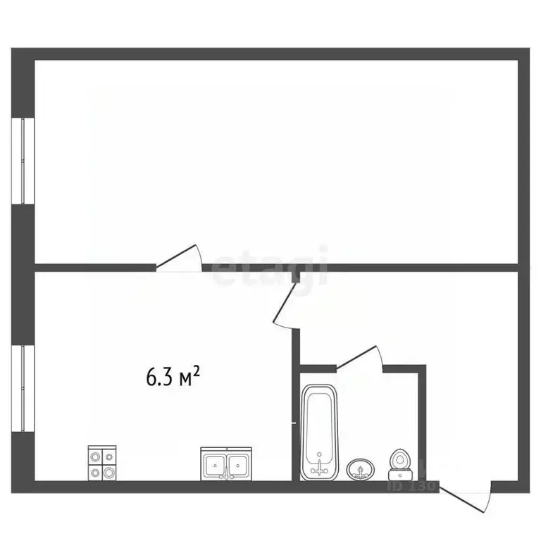 1-к кв. Ярославская область, Рыбинск ул. Плеханова, 35 (35.3 м) - Фото 2