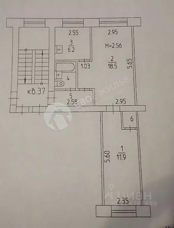 2-к кв. Пермский край, Пермь ул. Героев Хасана, 21 (44.0 м) - Фото 2