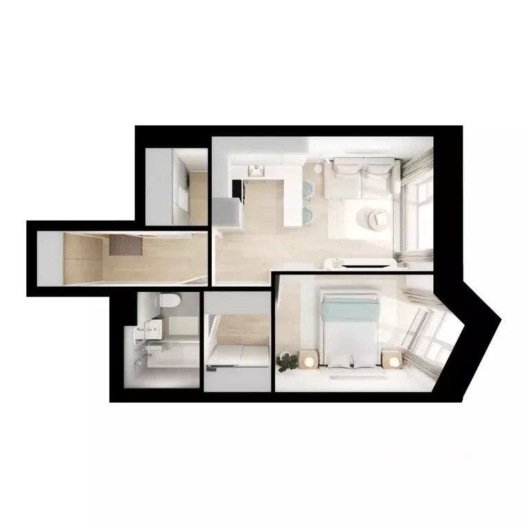 1-к кв. Москва Мичуринский Парк жилой комплекс, 4.3 (41.1 м) - Фото 1