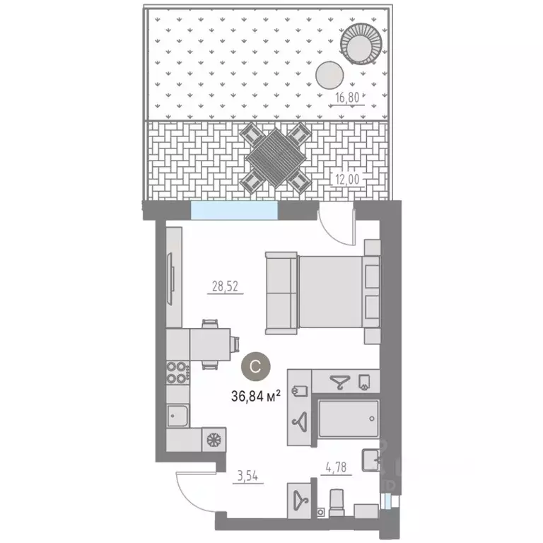Студия Тюменская область, Тюменский муниципальный округ, с. Кулаково ... - Фото 1