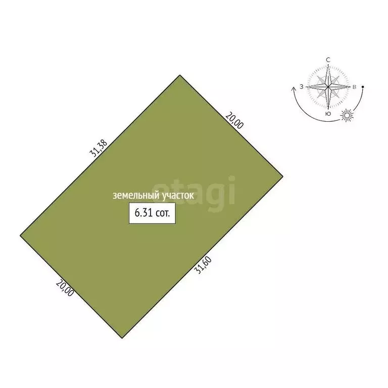 Участок в Тамбовка, СНТ Строитель, Сиреневая улица (6.31 м) - Фото 0