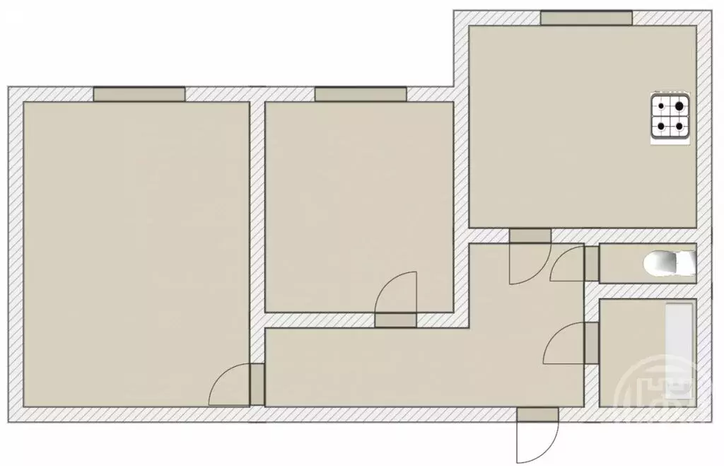 2-комнатная квартира: Санкт-Петербург, Яхтенная улица, 12к1 (51 м) - Фото 2