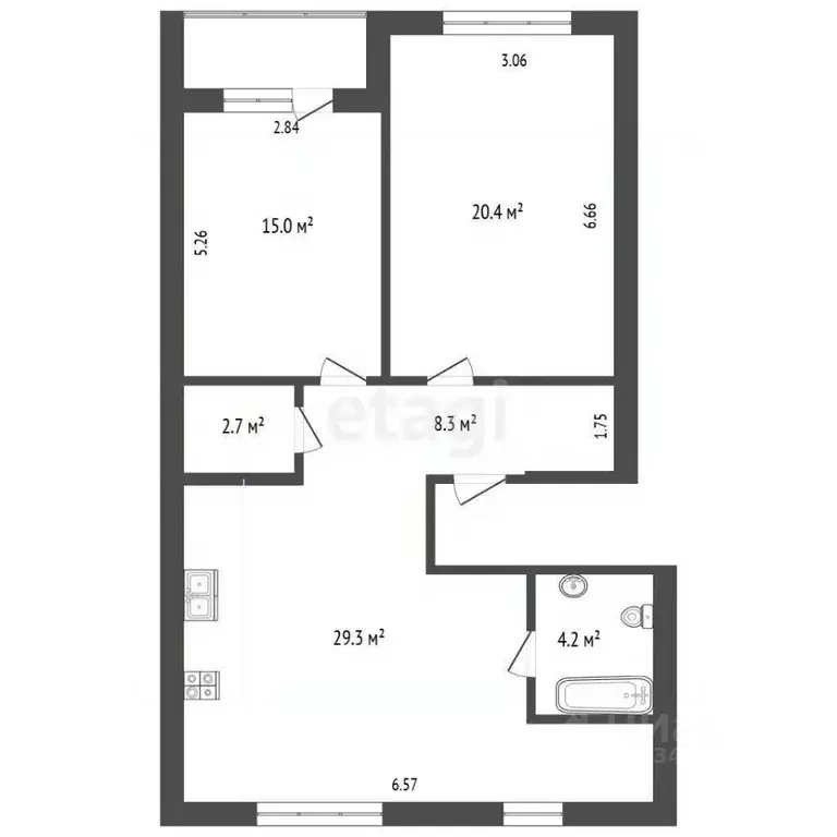 2-к кв. Архангельская область, Новодвинск ул. Советов, 32 (79.9 м) - Фото 2