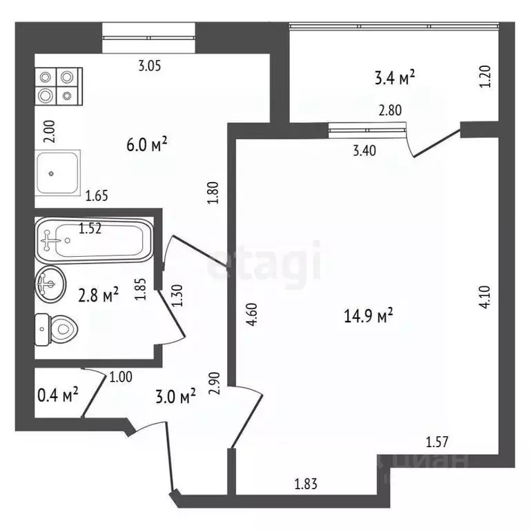 1-к кв. Краснодарский край, Анапа муниципальный округ, с. Сукко ул. ... - Фото 2