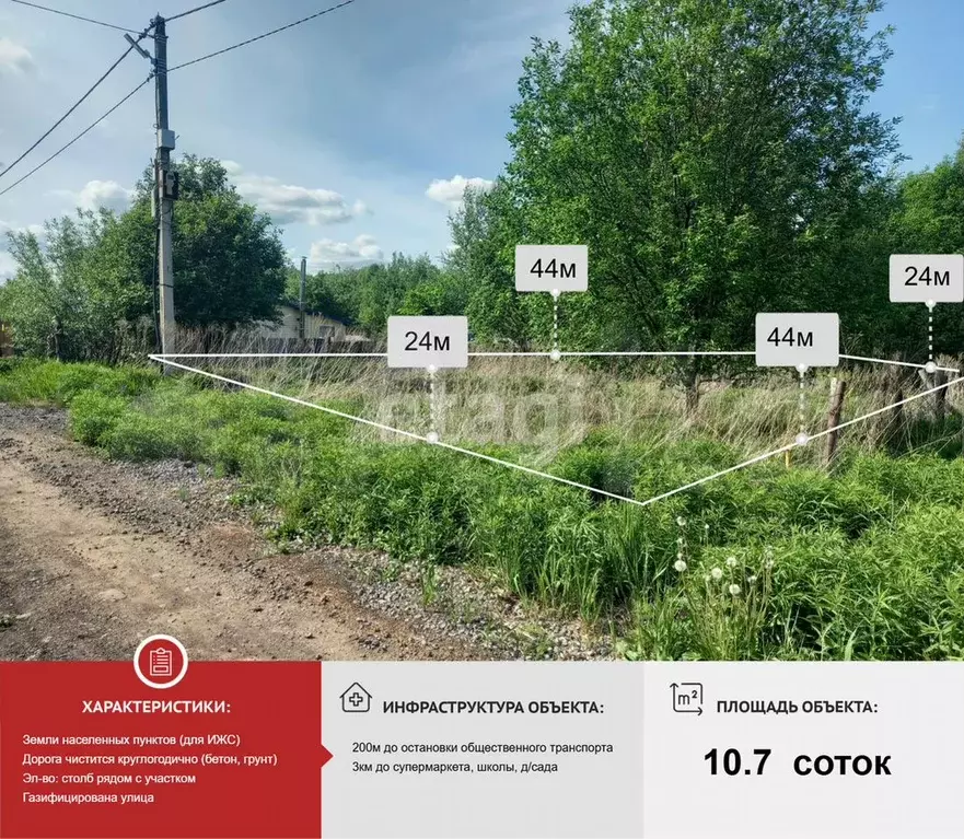 Участок 10,7 сот. (ИЖС) - Фото 0