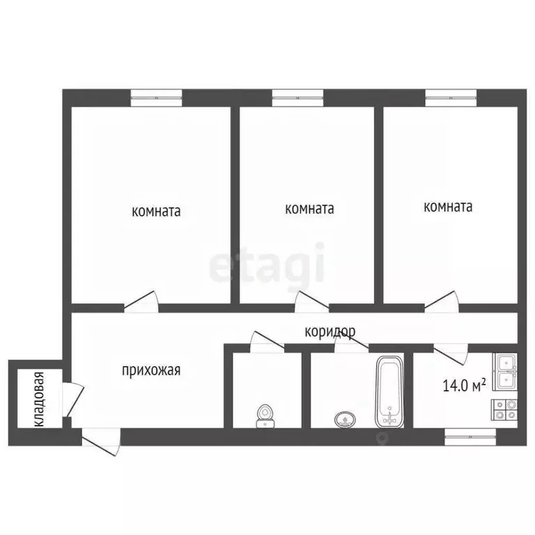 3-к кв. Смоленская область, Починок Советская ул., 59 (94.8 м) - Фото 2