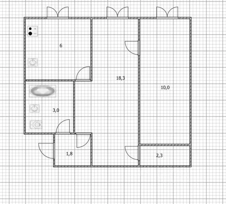 2-к кв. Башкортостан, Уфа ул. Блюхера, 32/1 (42.8 м) - Фото 2