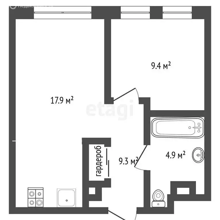 1-комнатная квартира: Тюмень, улица Газовиков, 73к4 (37 м) - Фото 1