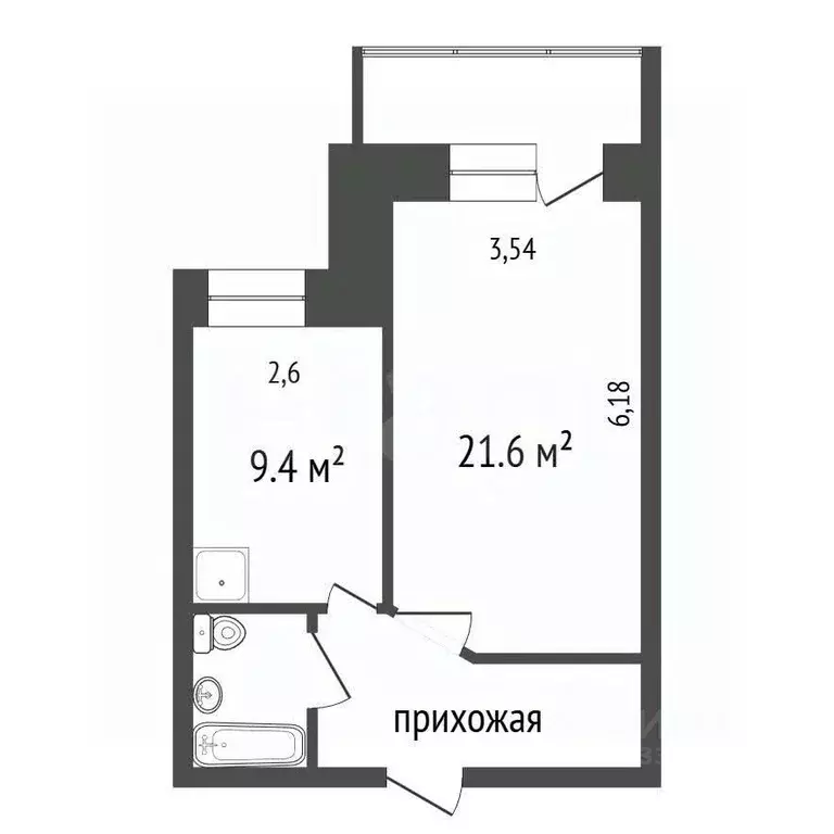 1-к кв. Красноярский край, Красноярск просп. 60 лет Образования СССР, ... - Фото 1