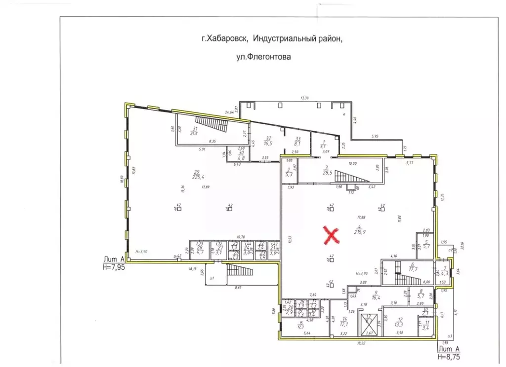 Торговая площадь в Хабаровский край, Хабаровск ул. Флегонтова, 4 (150 ... - Фото 2
