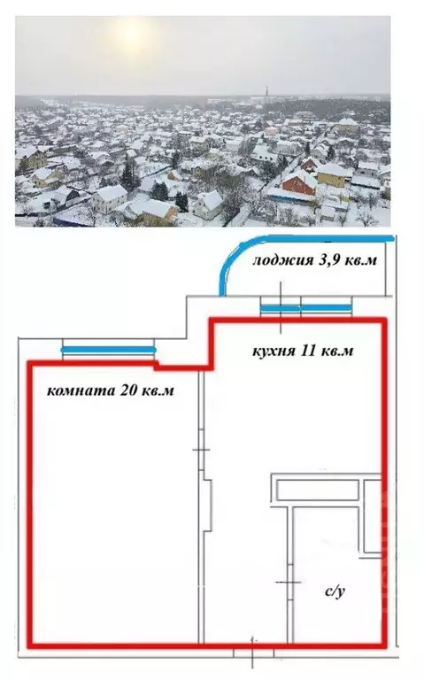 1-к кв. Москва, Москва, Троицк ул. Городская, 20 (38.3 м) - Фото 2