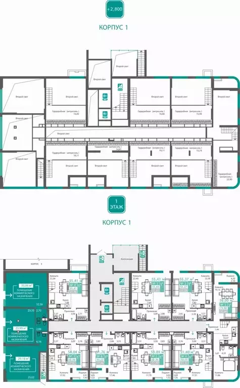 Продаётся 1-к квартира, 55.4 м - Фото 1