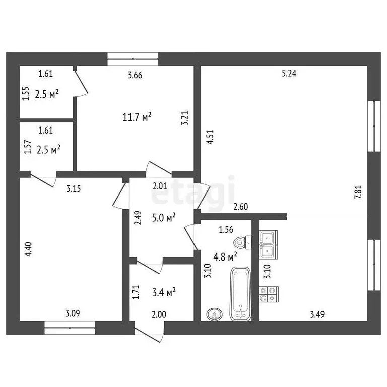 Дом в Альметьевск, Пригородная улица (84.4 м) - Фото 2