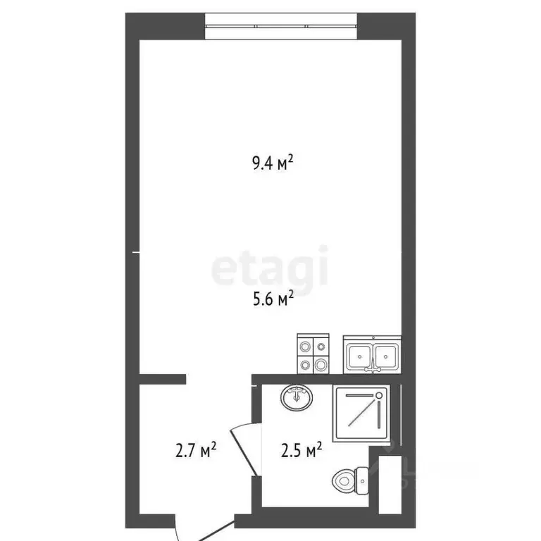 Студия Москва проезд Стройкомбината, 1 (20.2 м) - Фото 1