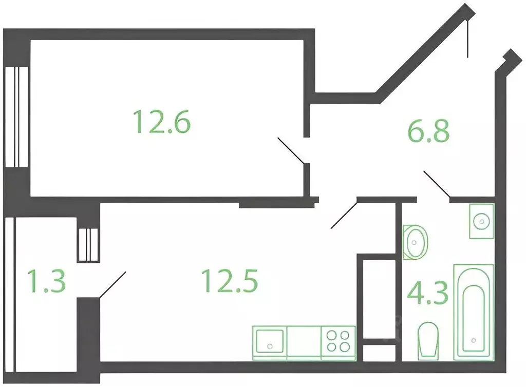 1-к кв. Московская область, Котельники Новые Котельники мкр, 14 (40.0 ... - Фото 2