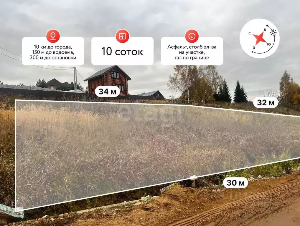 Участок в Костромская область, Красносельский район, Боровиковское ... - Фото 1