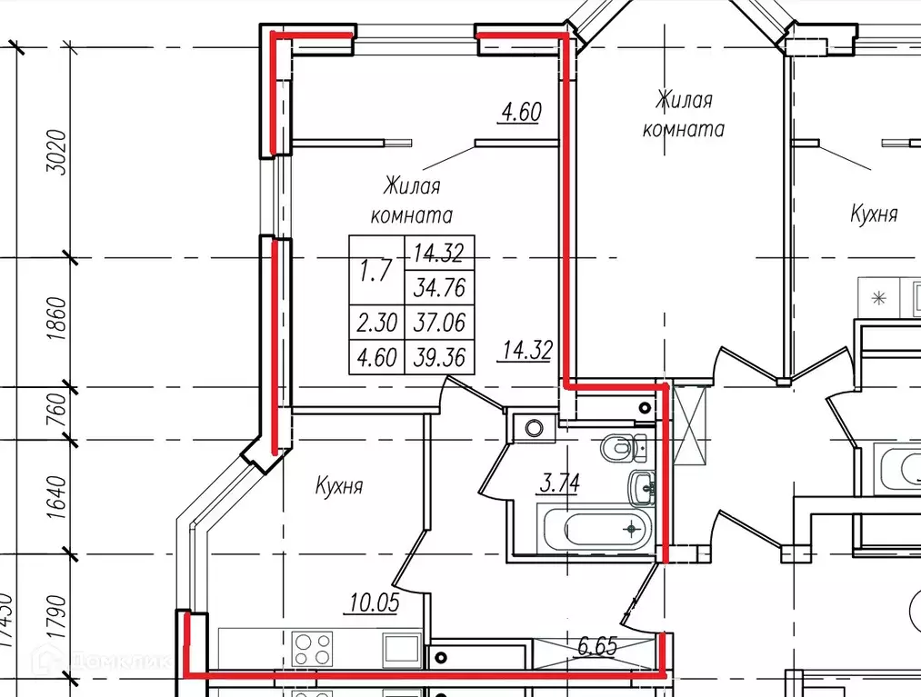 Продаётся 1-к квартира, 39.36 м - Фото 1