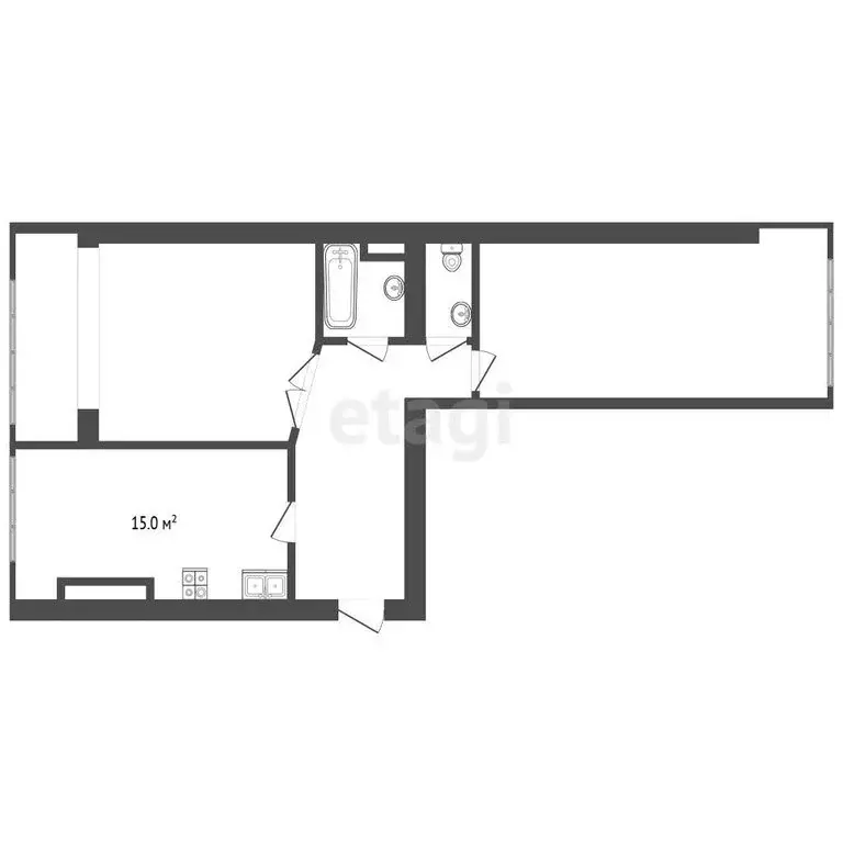 2-комнатная квартира: Нальчик, улица Тлостанова, 28 (72.4 м) - Фото 0
