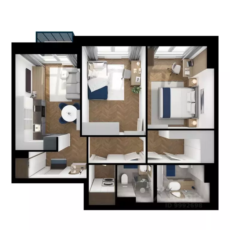 2-к кв. Московская область, Ленинский городской округ, Боброво пгт ... - Фото 1