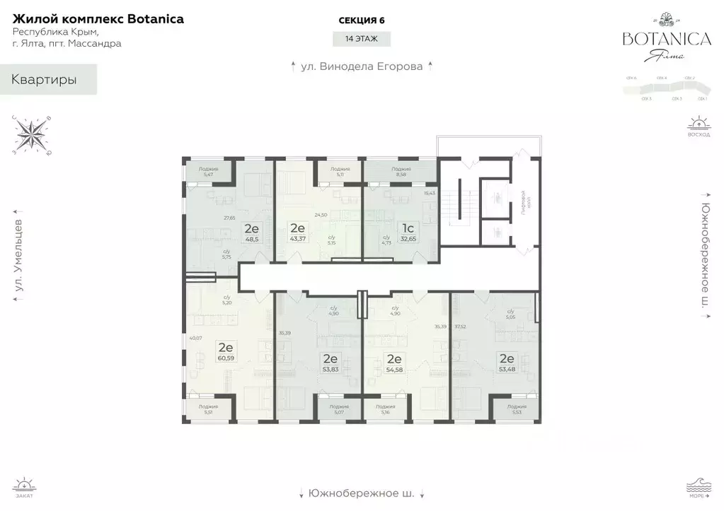 2-к кв. Крым, Ялта муниципальный округ, Массандра пгт Ботаника жилой ... - Фото 2