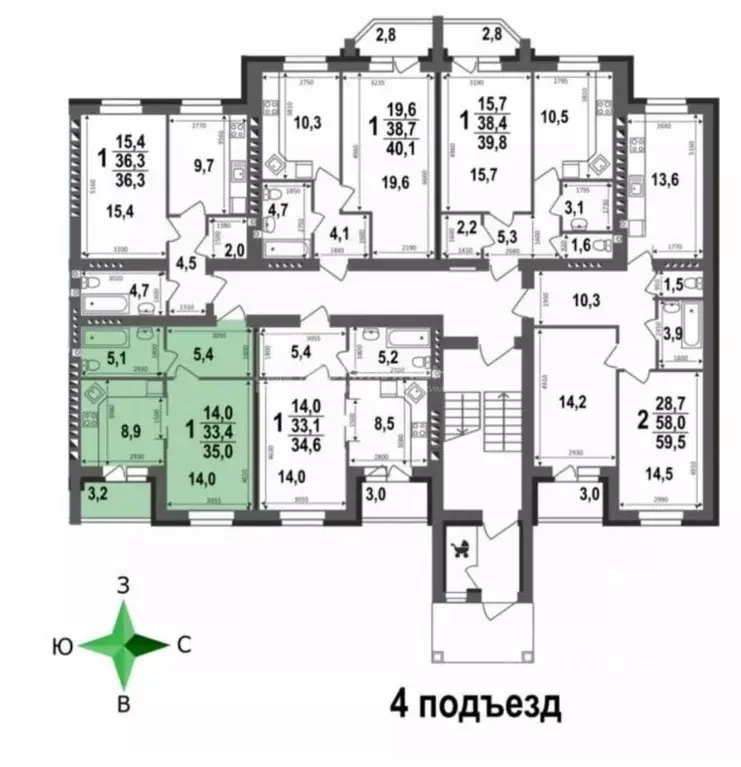 1-к кв. Владимирская область, Ковров ул. 9 Мая, 6 (35.0 м) - Фото 1