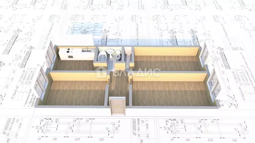 3-к кв. Иркутская область, Ангарск 8-й кв-л, 4 (69.7 м) - Фото 2