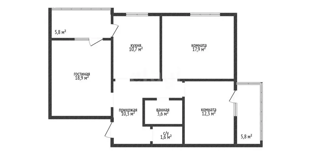 3-комнатная квартира: Краснодар, Стахановская улица, 1/5к4 (75.4 м) - Фото 0