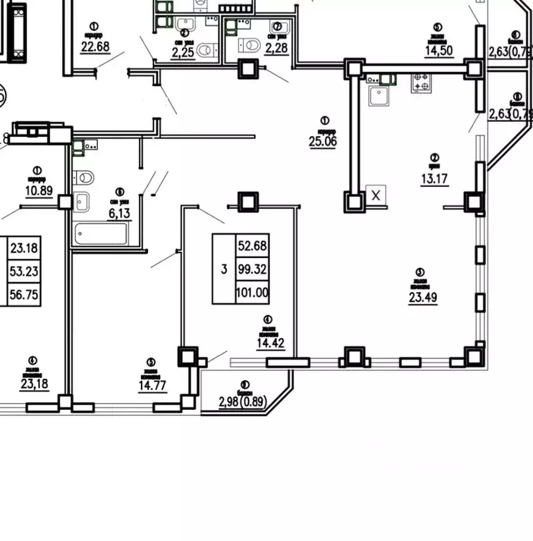 3-к кв. Самарская область, Самара Садовая ул., 168 (104.93 м) - Фото 2