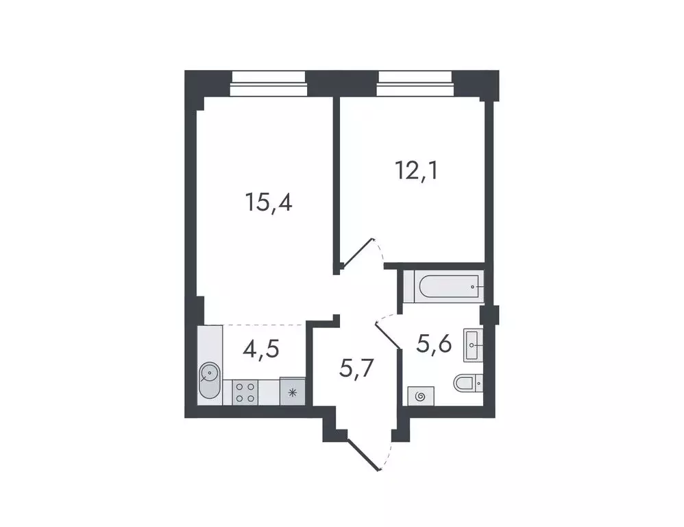 2-комнатная квартира: Киров, Чистопрудненская улица, 13 (43.3 м) - Фото 0
