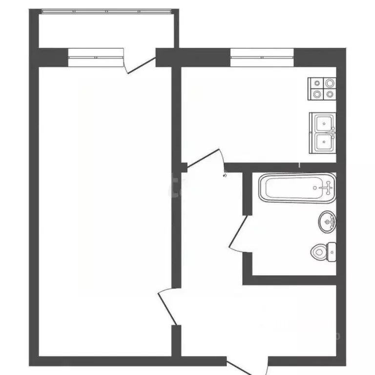 1-к кв. Ставропольский край, Пятигорск ул. Первая Бульварная, 27 (33.0 ... - Фото 2