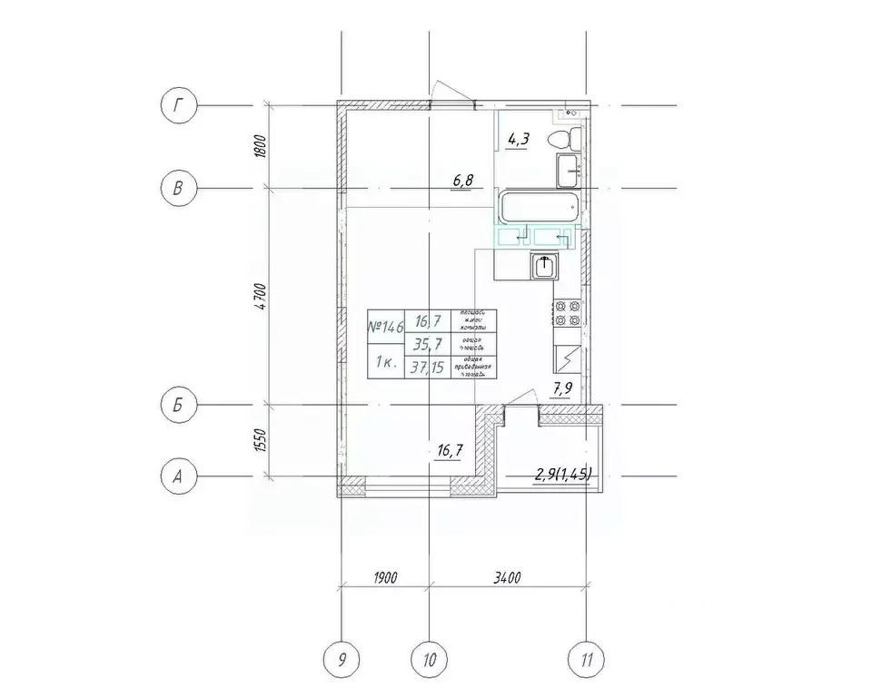 1-к кв. Приморский край, Большой Камень ул. Ленина, 14 (37.15 м) - Фото 1
