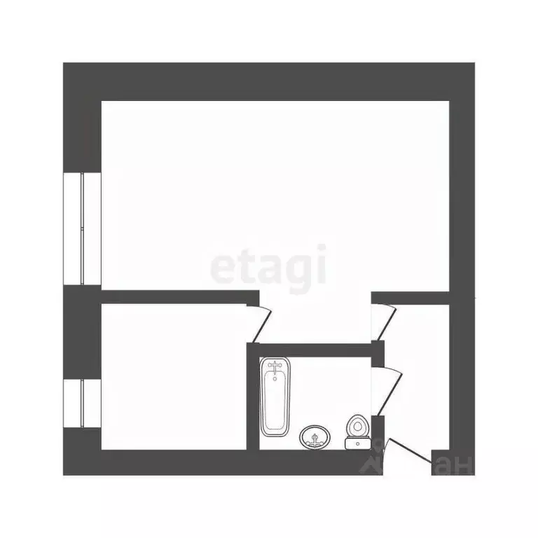 1-к кв. Бурятия, Улан-Удэ Октябрьская ул., 16 (31.3 м) - Фото 1